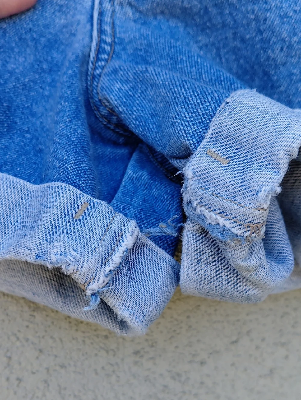 Worn Vintage Cannon River Blues Light Wash High-rise Denim Shorts Juniors 15
